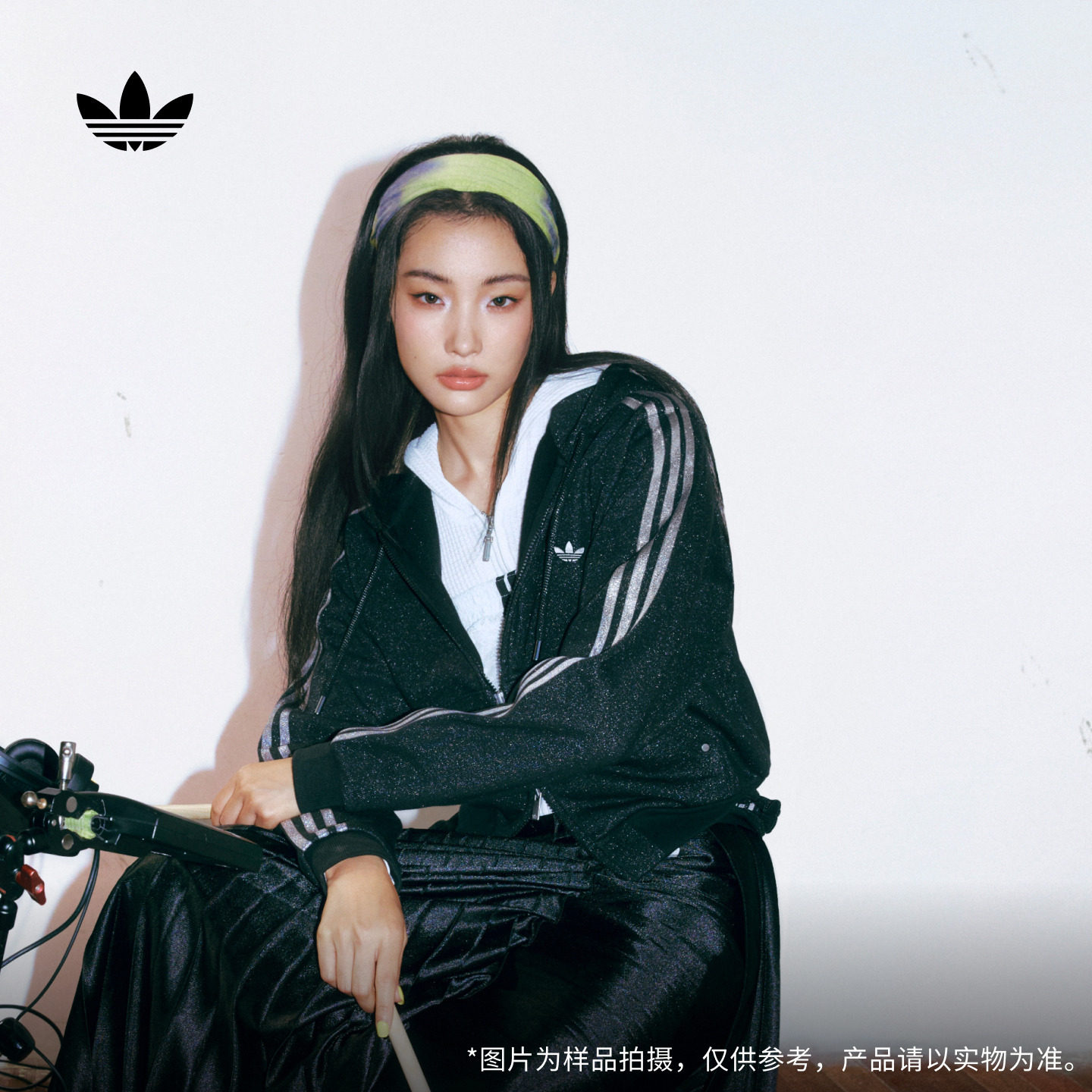 甜酷街头风宽松短款运动夹克外套卫衣男女秋adidas阿迪达斯三叶草