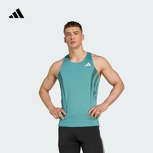 夏季 速干經(jīng)典 舒適修身 跑步運(yùn)動(dòng)背心男裝 adidas阿迪達(dá)斯官方 新款