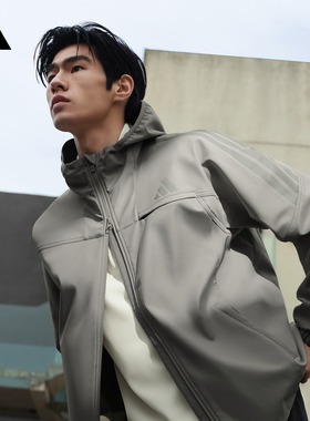 休闲连帽夹克外套男装秋冬新款adidas阿迪达斯官方轻运动KQ8526