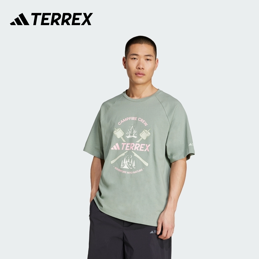 阿迪达斯TERREX男子户外短袖T恤
