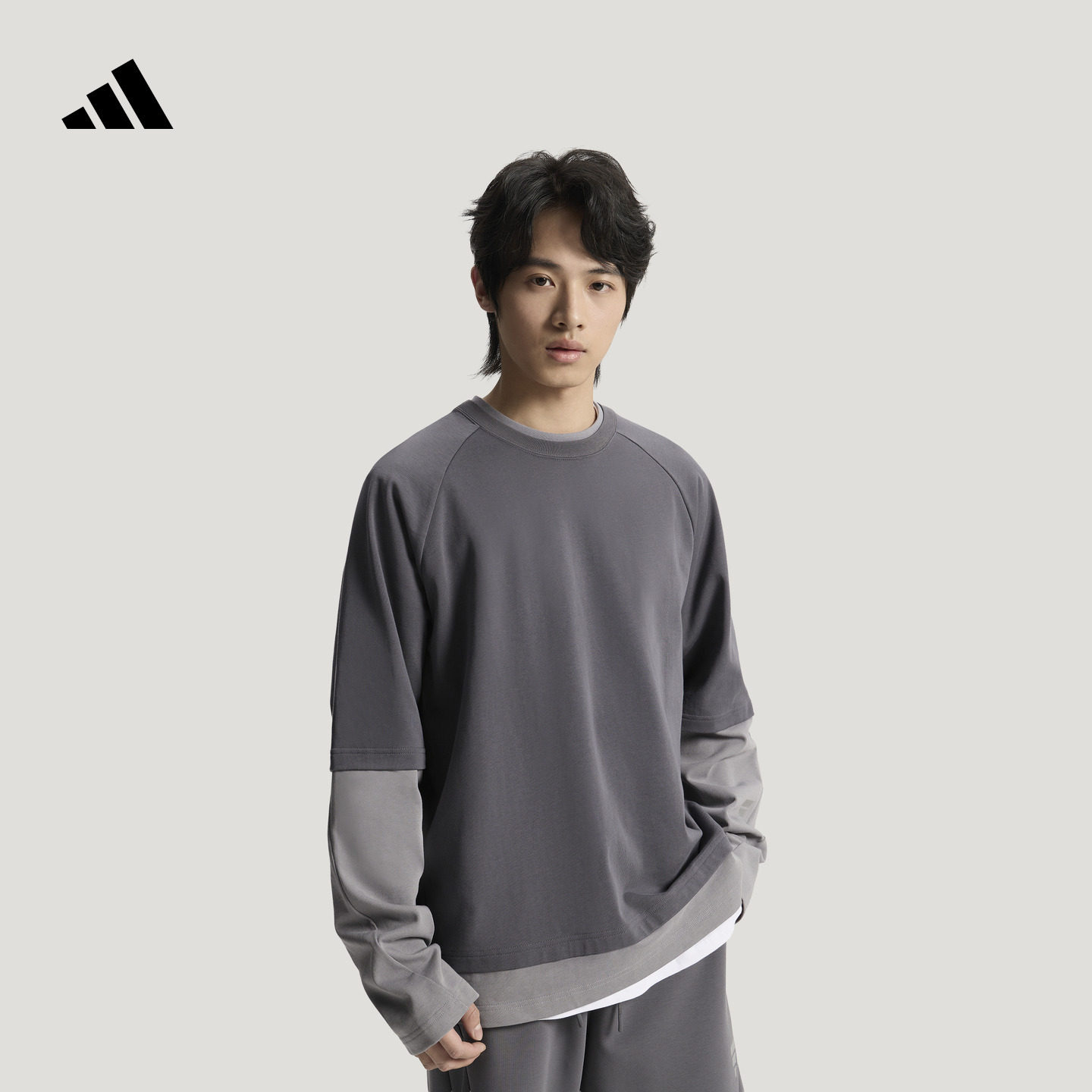 FOS系列假两件休闲长袖T恤男新款adidas阿迪达斯官方轻运动KU5303,运动服/休闲服装,运动T恤,淘宝优惠券,粉丝福利购,淘宝优惠卷