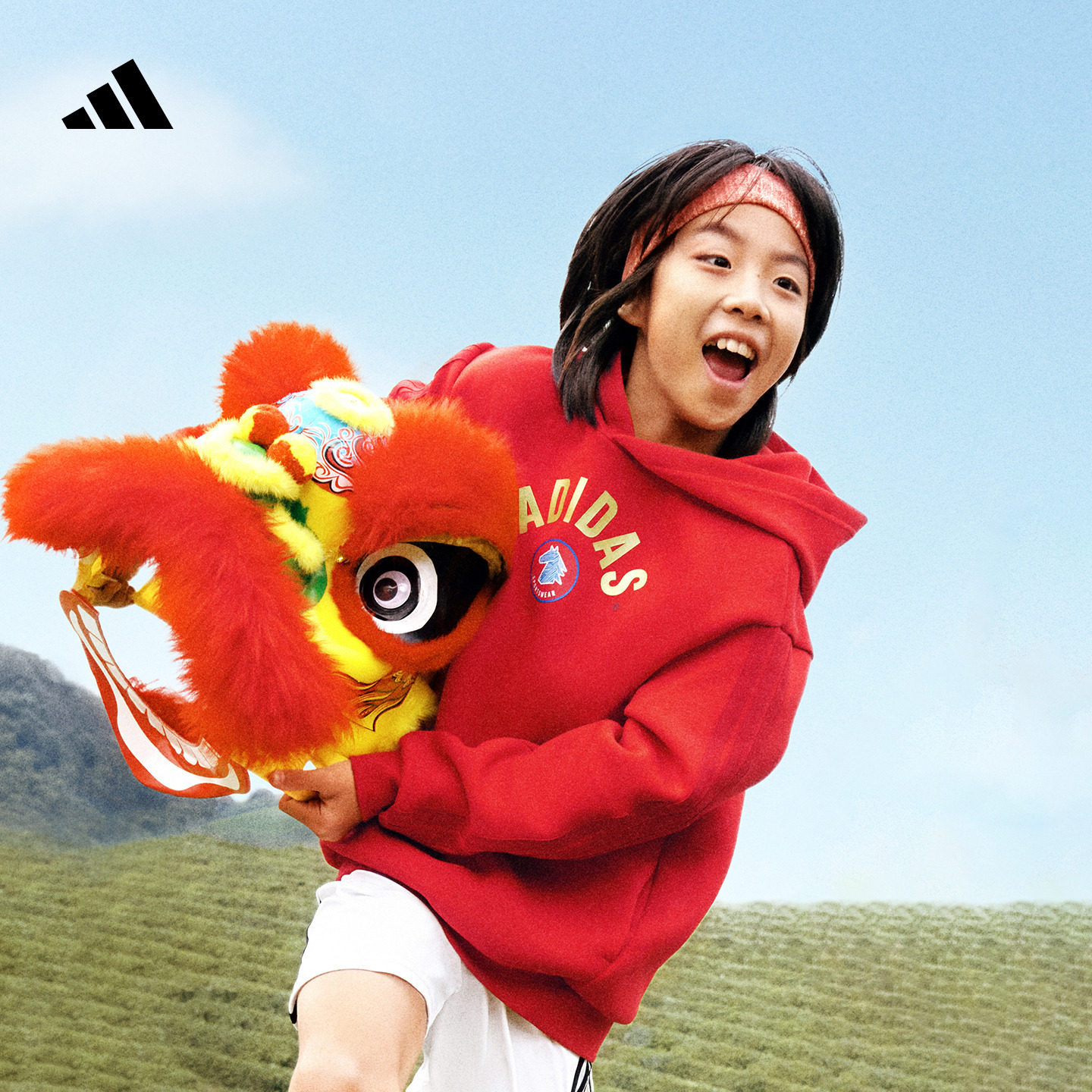 男大童休闲百搭宽松针织连帽卫衣秋冬adidas阿迪达斯官方轻运动