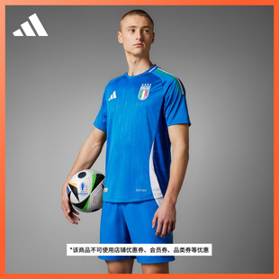 新款 意大利队主场球员版 球衣男装 adidas阿迪达斯 足球运动短袖 夏季