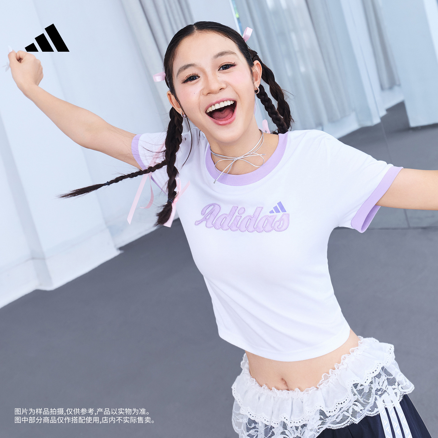 三条纹舞动系列休闲上衣短袖T恤女装夏季adidas阿迪达斯轻运动
