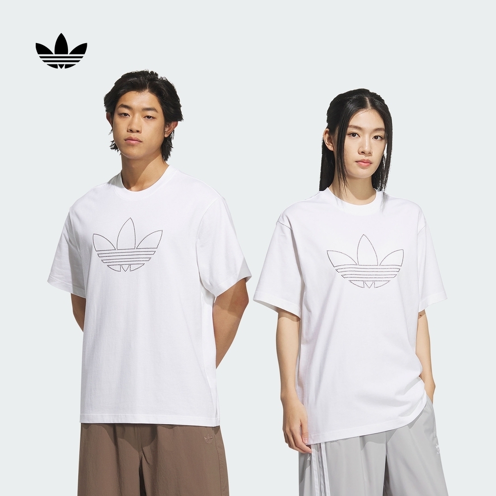 情侣款运动上衣短袖T恤男女夏季新款adidas阿迪达斯官方三叶草