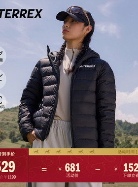 户外拒水防风运动保暖鸭绒羽绒服女秋冬adidas阿迪达斯TERREX