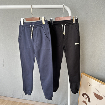 外贸男童棉拉绒束脚裤卫裤运动裤