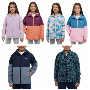 5D3 美国EB儿童户外冲锋衣三合一春秋冬男女防风防水拉链连帽外套