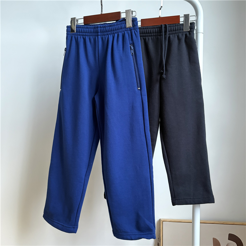 7B3 澳洲LWR儿童拉绒直筒裤卫裤 秋冬4-10岁男女童松紧腰长裤