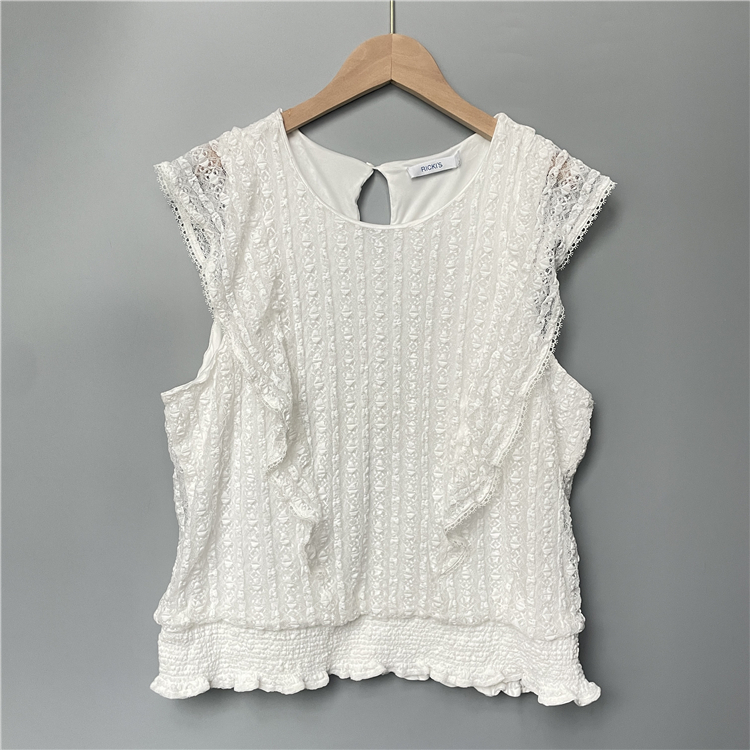 蕾丝欧美上衣双层蕾丝衫