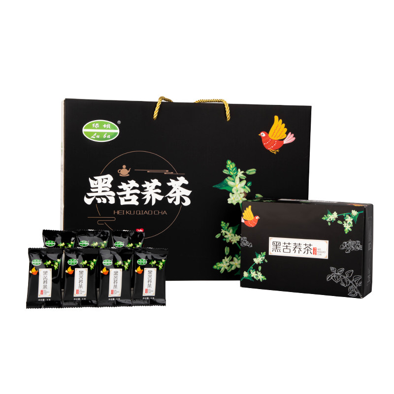 黑苦荞茶荞麦茶麦香型礼盒装小袋装全颗粒饱满黑苦荞360g*4盒
