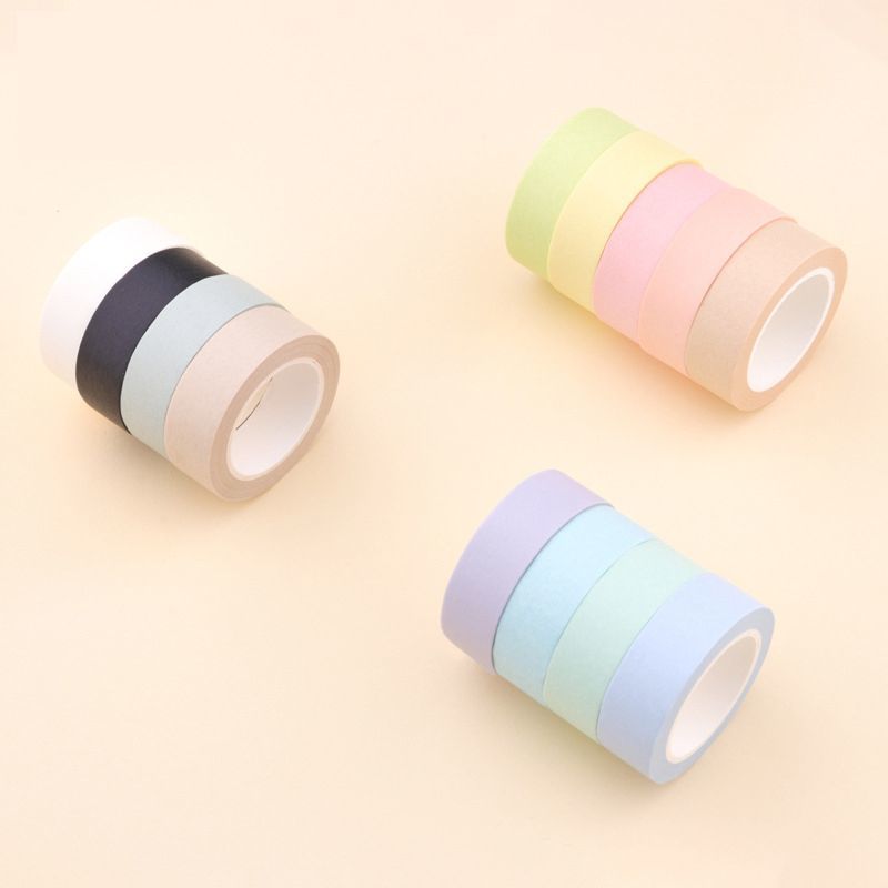 和纸胶带纯色diy创意小清新手帐胶带ins风手帐贴纸纯色装饰不留胶