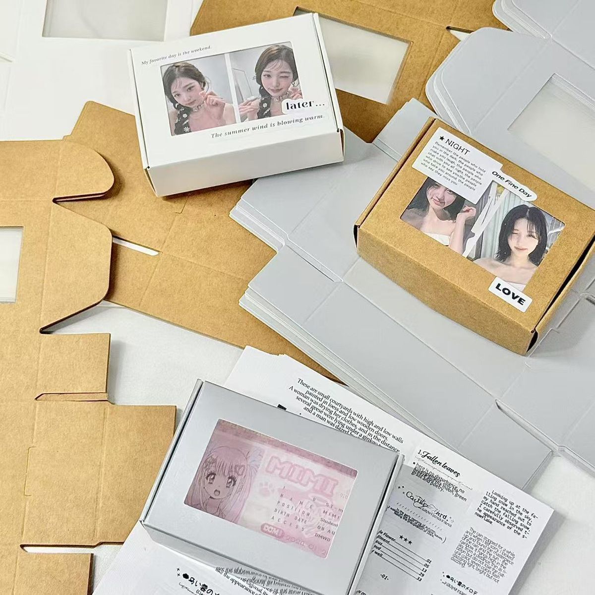 棕色窗口迷你飞机盒礼品打包材料高颜值精致方形礼物包装纸盒