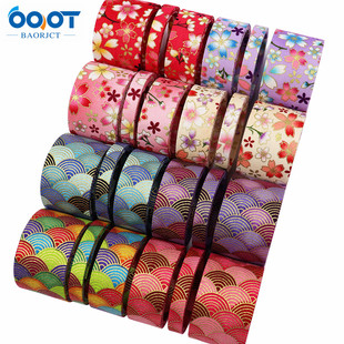 宝通和风发饰丝带DIY材料烫金樱花水波纹压布条手工织带蝴蝶结