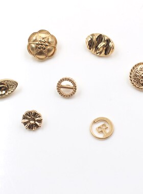 A-19512-522 11/15/18mm蜘蛛花两颗金属纽扣时尚 男女装衣服辅料