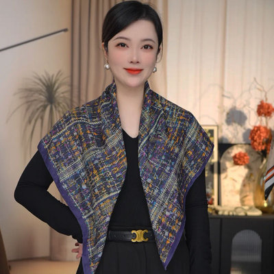 85*85CM丝绒磨毛方巾围巾披肩