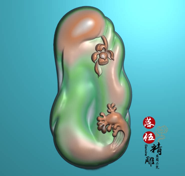 莲花随形底00324随型仿古无相佛精雕图浮雕玉雕灰度图jdpbmp挂件