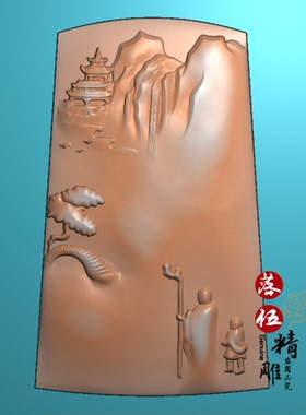 山水悟道佛和尚21307浮雕图 精雕图 灰度图 雕刻图  JDP/bmp蟾蜍