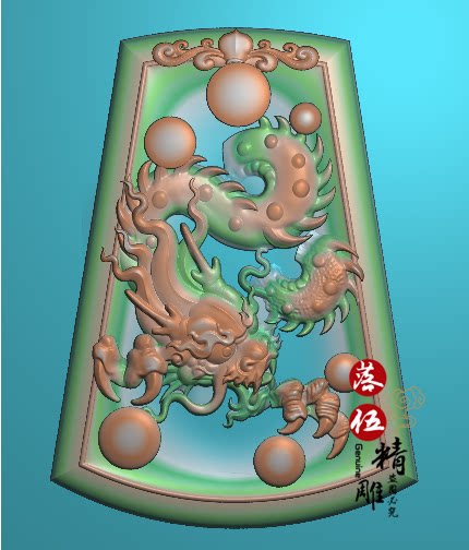游龙戏珠挂件2147玉雕美女头像少女精雕图浮雕图电脑雕刻JDP民族