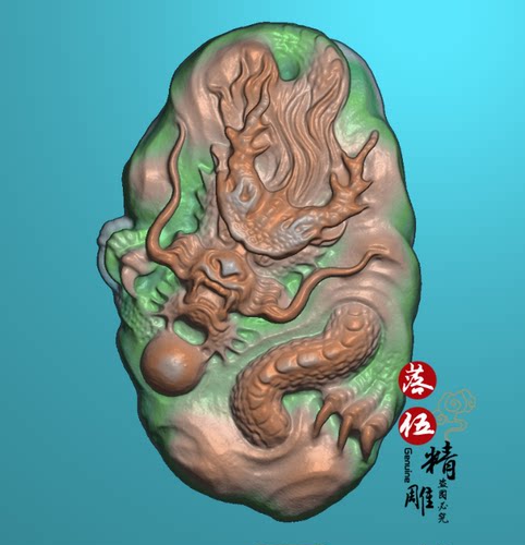 随形扫描龙00184福禄精雕图jdp灰度图bmp浮雕图玉雕梅花鹿 山水头