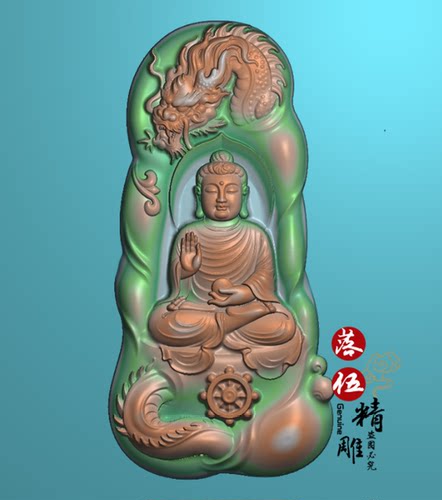 龙 佛25538浮雕图 精雕图 灰度图 龙凤 电脑雕刻图木雕机雕素材