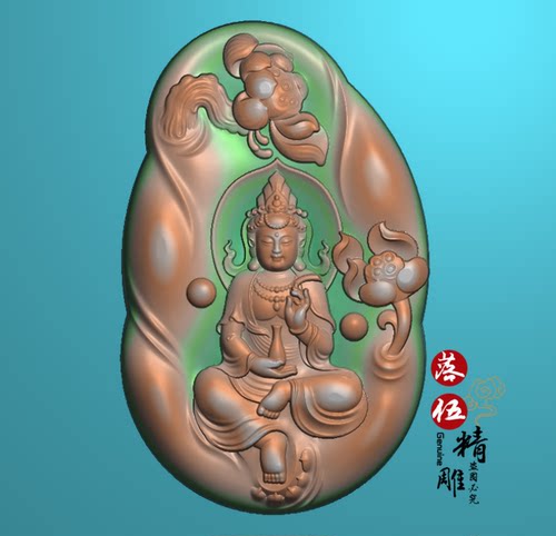 莲花 净瓶 观音63942药王观音 普度众生 精雕图jdp 灰度图bmp玉雕