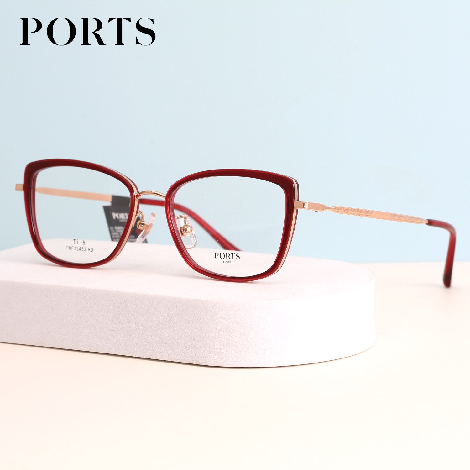 PORTS正品眼镜框不规则框型多边形多色可选可配近视镜POF22453