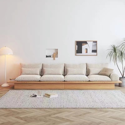日式沙发实木侘寂风储物
