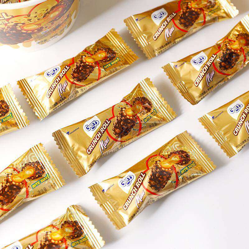 印尼进口gery芝莉巧克力蛋卷夹心棒饼干250g早餐休闲解馋小零食