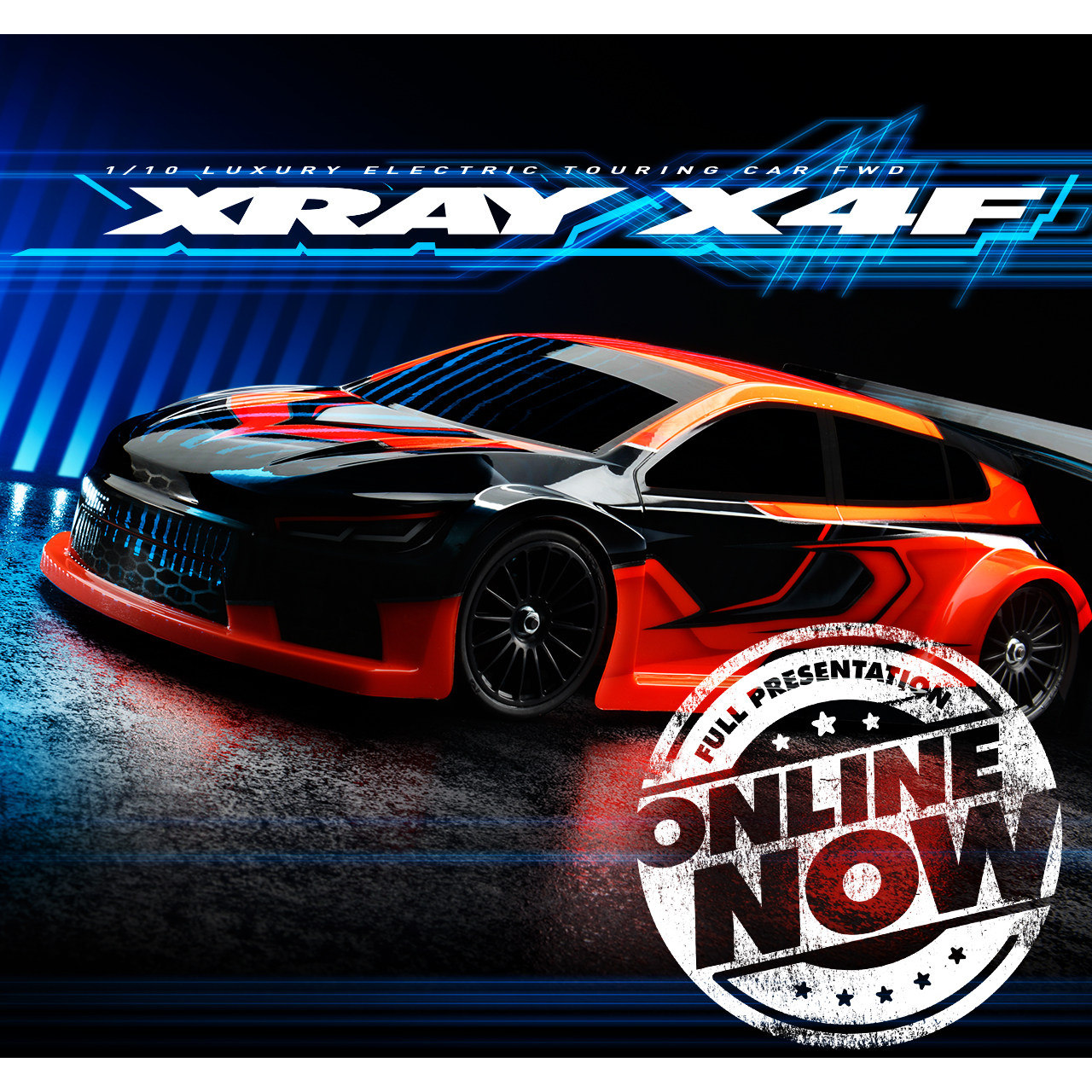 XRAY X4F FWD 2024 1/10 前驱电动房车 rc遥控车头驱平路车架 KIT
