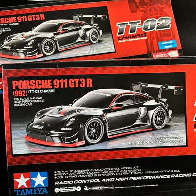 田宫Tamiya 1/10保时捷911 GT3R (992)TT02电动遥控平跑车 58745