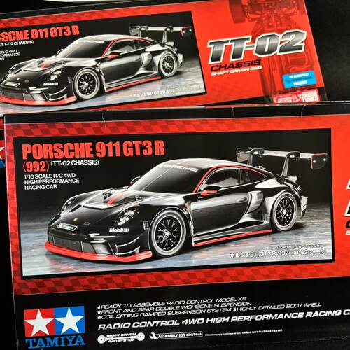 田宫Tamiya 1/10保时捷911 GT3R (992)TT02电动遥控平跑车 58745