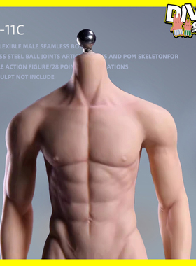JIAOU DOLL 1/6可动兵人偶包胶素体可拆脚健美肌肉男绘画人体模型