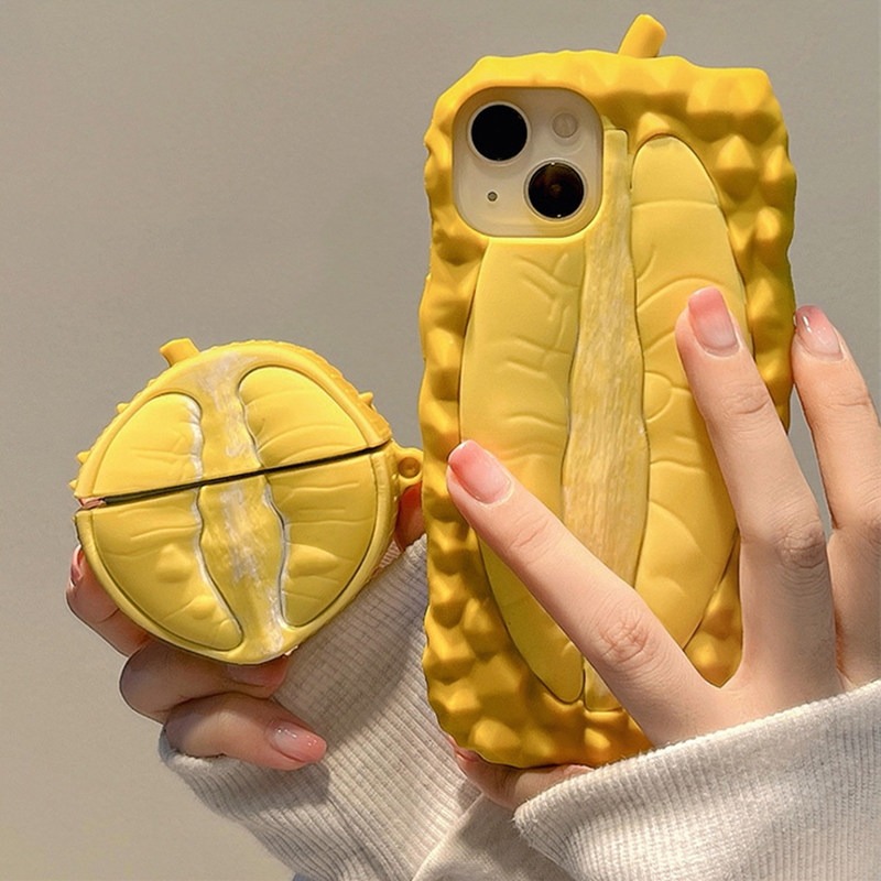 ins风奇葩榴莲适用苹果14promax手机壳趣味iphone13新款12女款14pro防