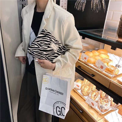 13314 韩国时尚豹纹斑玛纹化妆包女手拿包帆布便捷洗漱收纳袋