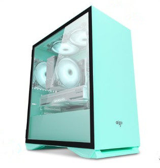 爱国者YOGO M2机箱matx侧透游戏水冷迷你台式电脑机箱白橙绿三色