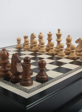 国际象棋高档chess西洋棋木质棋子棋盘培训用棋比赛成人儿童学生