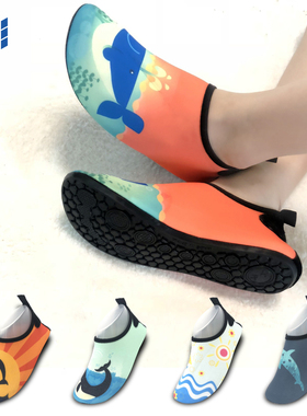 沙滩袜鞋男女潜水浮潜儿童涉水溯溪游泳鞋软鞋防滑防割赤足贴肤鞋