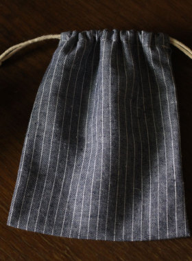 ins小旅行整理袋抽绳包束口袋森系礼品袋棉麻抽绳袋收纳小布袋