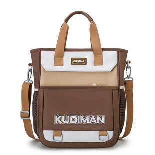 新款小学生书包手提双肩包儿童培训补课补习班斜挎包定制印字logo