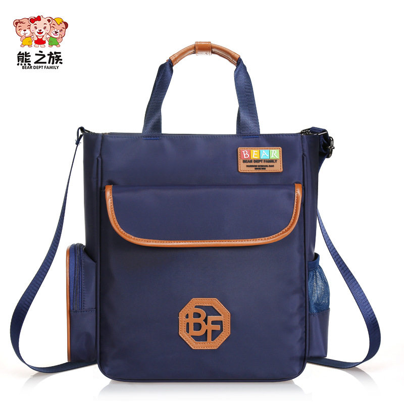 小学生书包斜挎单肩手提儿童补课包防水学生补习包袋定制logo印字