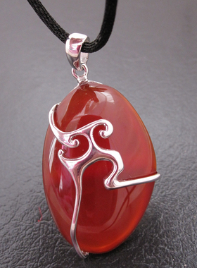 诗美琪本命年民族风925银玛瑙古风奇迹项链