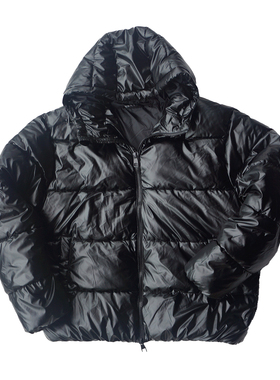 胸围146CM加肥加大码胖男秋冬款 连帽轻柔棉服2476