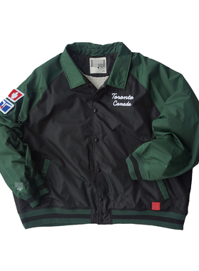 胸围164CM加肥加大码美版男冬 重磅刺绣仿羊羔绒运动夹克2472