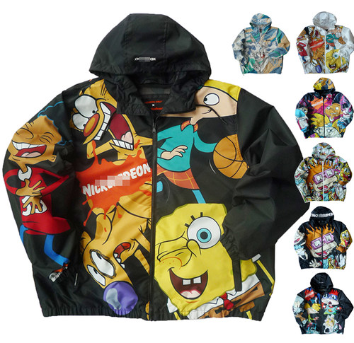 连帽春季大码加大OVERSIZE卡通图