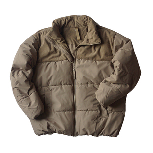 胸围148加肥加大码胖男秋冬款 立领灯芯绒相拼棉夹克外套2432