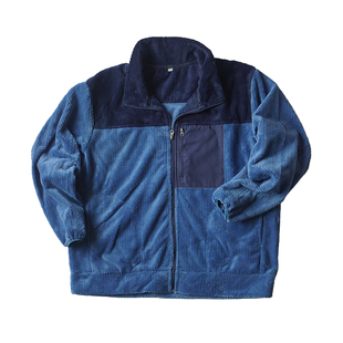 春秋保暖欧版 男款 翻领相拼抓绒夹克2423 150CM大码 胸围136