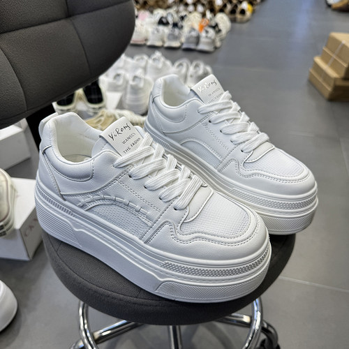 韩版春季松糕增高透气小白鞋女