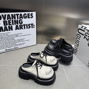 801 包头拖女拖松糕底厚底增高透气百搭休闲穆勒鞋 韩式 2026新款