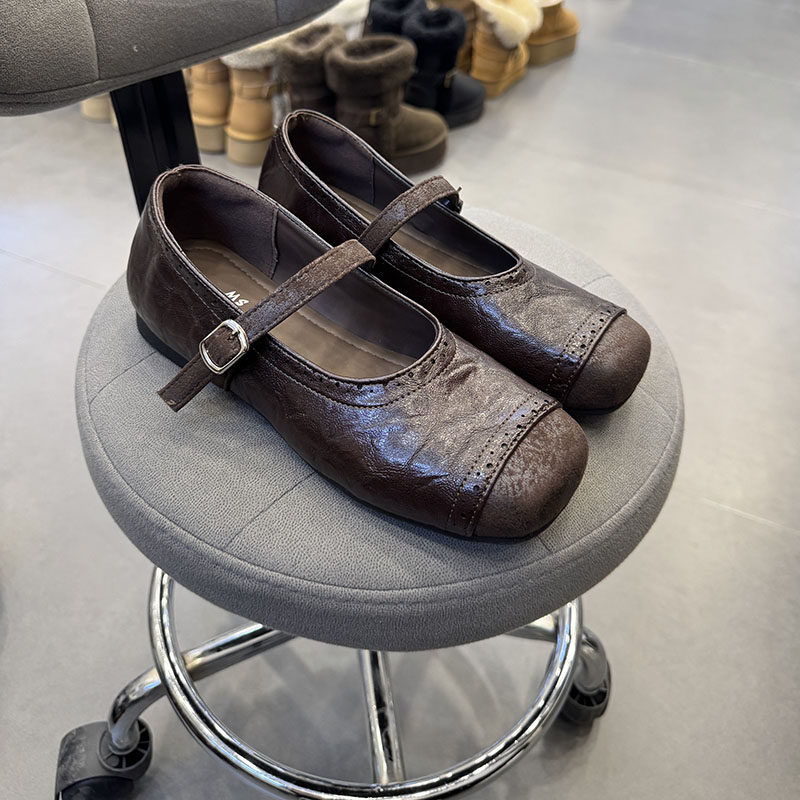 复古一字扣带玛丽珍女平底百搭小皮鞋浅口单鞋女鞋平跟休闲2026-1,女鞋,浅口单鞋,淘宝优惠券,粉丝福利购,淘宝优惠卷